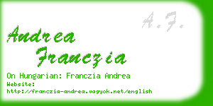 andrea franczia business card